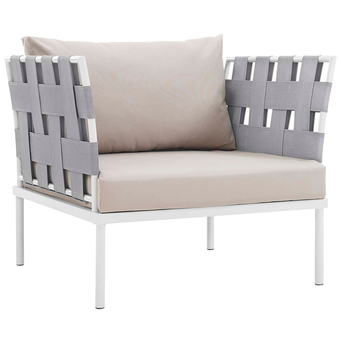 Harmony 5 Piece Outdoor Patio Aluminum Sectional Sofa Set by Modway - detail close-up