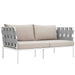 Harmony 5 Piece Outdoor Patio Aluminum Sectional Sofa Set by Modway - back view