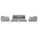 Harmony 5 Piece Outdoor Patio Aluminum Sectional Sofa Set by Modway - interior view