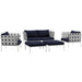 Harmony 5 Piece Outdoor Patio Aluminum Sectional Sofa Set by Modway - view 16