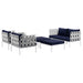 Harmony 5 Piece Outdoor Patio Aluminum Sectional Sofa Set by Modway - view 17
