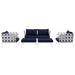 Harmony 5 Piece Outdoor Patio Aluminum Sectional Sofa Set by Modway - view 21