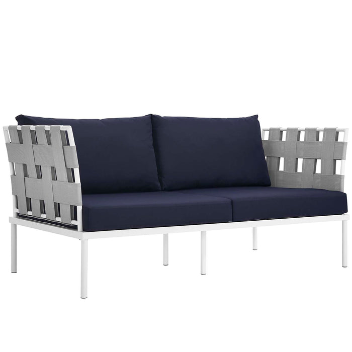 Harmony 5 Piece Outdoor Patio Aluminum Sectional Sofa Set by Modway - view 19