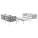 Harmony 5 Piece Outdoor Patio Aluminum Sectional Sofa Set by Modway - view 24