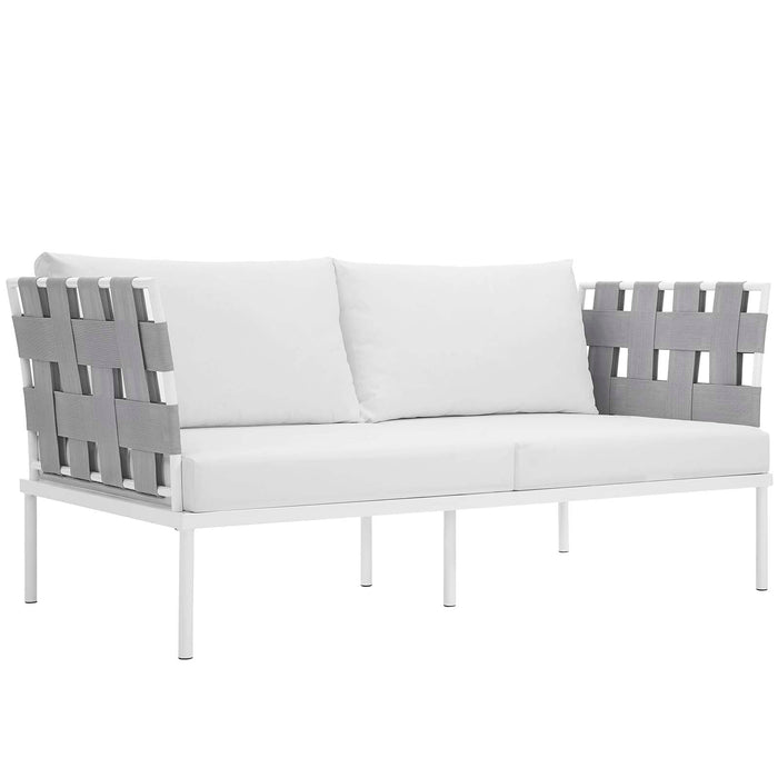 Harmony 5 Piece Outdoor Patio Aluminum Sectional Sofa Set by Modway - view 26