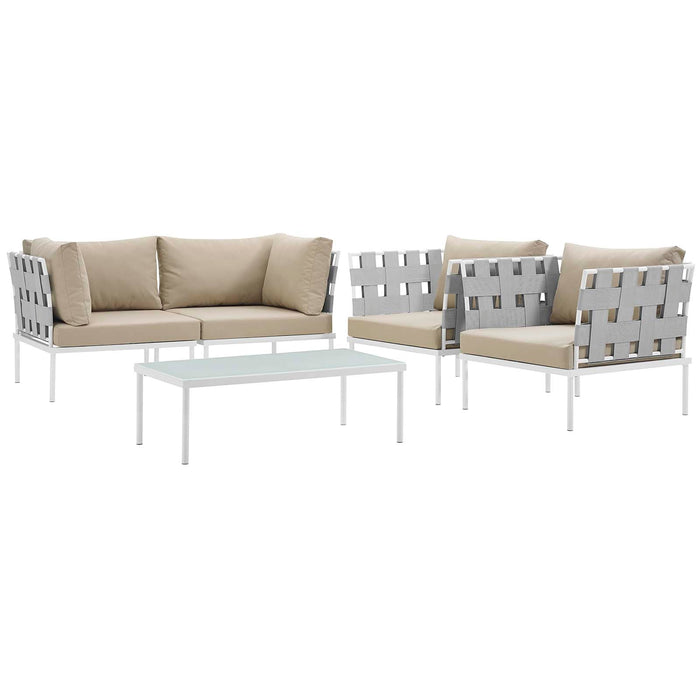 Harmony 5  Piece Outdoor Patio Aluminum Sectional Sofa Set by Modway - detail close-up