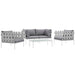 Harmony 5  Piece Outdoor Patio Aluminum Sectional Sofa Set by Modway - feature highlight