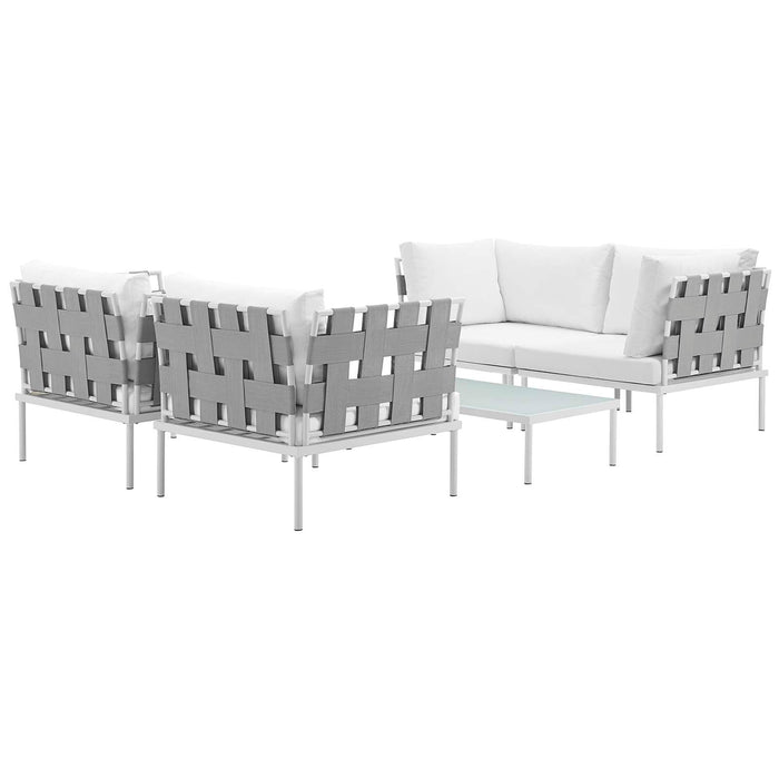 Harmony 5  Piece Outdoor Patio Aluminum Sectional Sofa Set by Modway - view 24