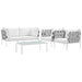 Harmony 5  Piece Outdoor Patio Aluminum Sectional Sofa Set by Modway - view 25