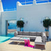 Harmony 8 Piece Outdoor Patio Aluminum Sectional Sofa Set by Modway - alternate view