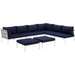 Harmony 8 Piece Outdoor Patio Aluminum Sectional Sofa Set by Modway - view 17