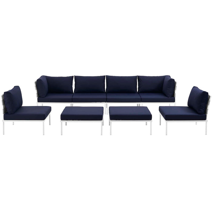 Harmony 8 Piece Outdoor Patio Aluminum Sectional Sofa Set by Modway - view 21
