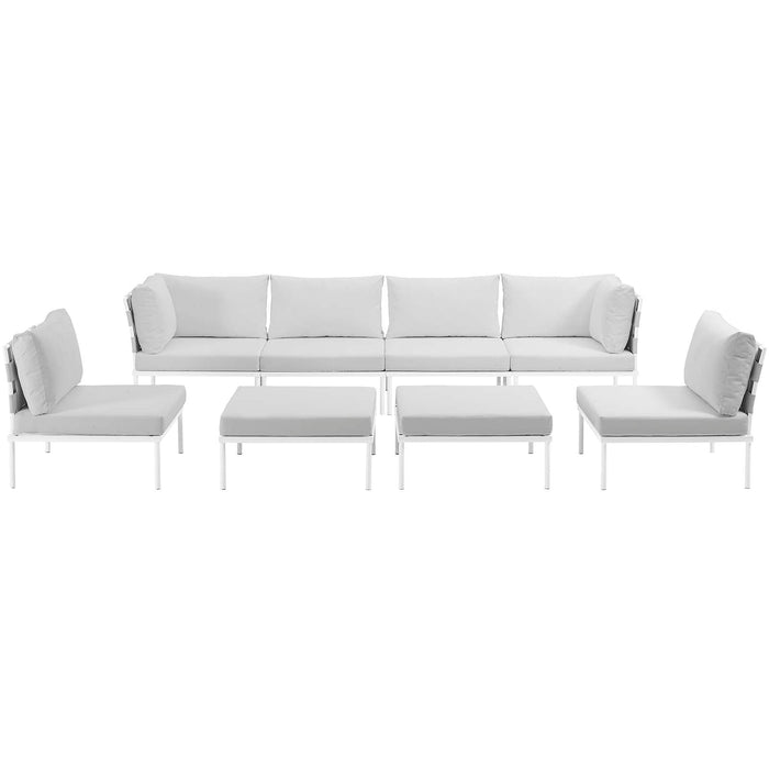 Harmony 8 Piece Outdoor Patio Aluminum Sectional Sofa Set by Modway - view 28