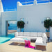Harmony 8 Piece Outdoor Patio Aluminum Sectional Sofa Set by Modway - view 22