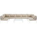Harmony 8 Piece Outdoor Patio Aluminum Sectional Sofa Set by Modway - lifestyle in-use