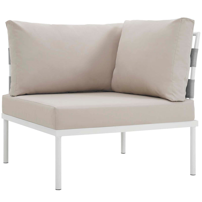 Harmony 8 Piece Outdoor Patio Aluminum Sectional Sofa Set by Modway - back view