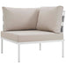 Harmony 8 Piece Outdoor Patio Aluminum Sectional Sofa Set by Modway - back view