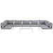 Harmony 8 Piece Outdoor Patio Aluminum Sectional Sofa Set by Modway - installation view