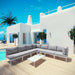 Harmony 8 Piece Outdoor Patio Aluminum Sectional Sofa Set by Modway - alternate view