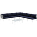 Harmony 8 Piece Outdoor Patio Aluminum Sectional Sofa Set by Modway - view 17