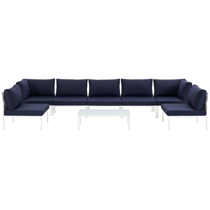 Harmony 8 Piece Outdoor Patio Aluminum Sectional Sofa Set by Modway - view 21