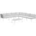 Harmony 8 Piece Outdoor Patio Aluminum Sectional Sofa Set by Modway - view 24