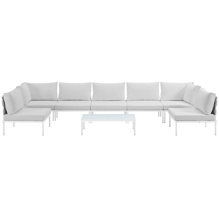 Harmony 8 Piece Outdoor Patio Aluminum Sectional Sofa Set by Modway - view 28