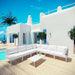 Harmony 8 Piece Outdoor Patio Aluminum Sectional Sofa Set by Modway - view 22
