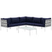 Harmony 6 Piece Outdoor Patio Aluminum Sectional Sofa Set by Modway - view 18