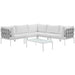 Harmony 6 Piece Outdoor Patio Aluminum Sectional Sofa Set by Modway - view 25