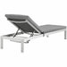 Shore Outdoor Patio Aluminum Chaise with Cushions - view 5