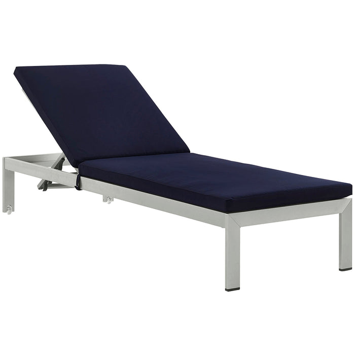 Shore Outdoor Patio Aluminum Chaise with Cushions - view 7