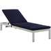 Shore Outdoor Patio Aluminum Chaise with Cushions - view 7