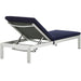 Shore Outdoor Patio Aluminum Chaise with Cushions - view 10
