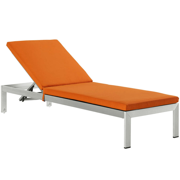 Shore Outdoor Patio Aluminum Chaise with Cushions - view 12