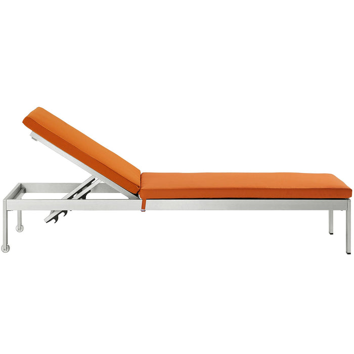 Shore Outdoor Patio Aluminum Chaise with Cushions - view 14