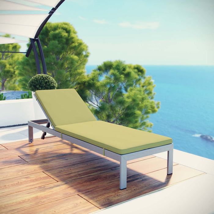 Shore Outdoor Patio Aluminum Chaise with Cushions - view 16