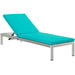 Shore Outdoor Patio Aluminum Chaise with Cushions - view 22