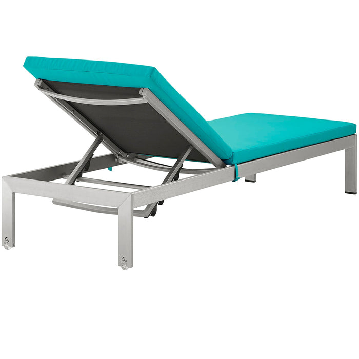 Shore Outdoor Patio Aluminum Chaise with Cushions - view 25