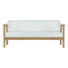 Bayport Outdoor Patio Teak Sofa - in lifestyle setting