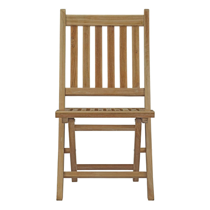 Marina Outdoor Patio Teak Folding Chair Natural