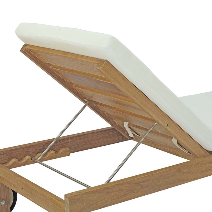 Upland Outdoor Patio Teak Chaise - view 5