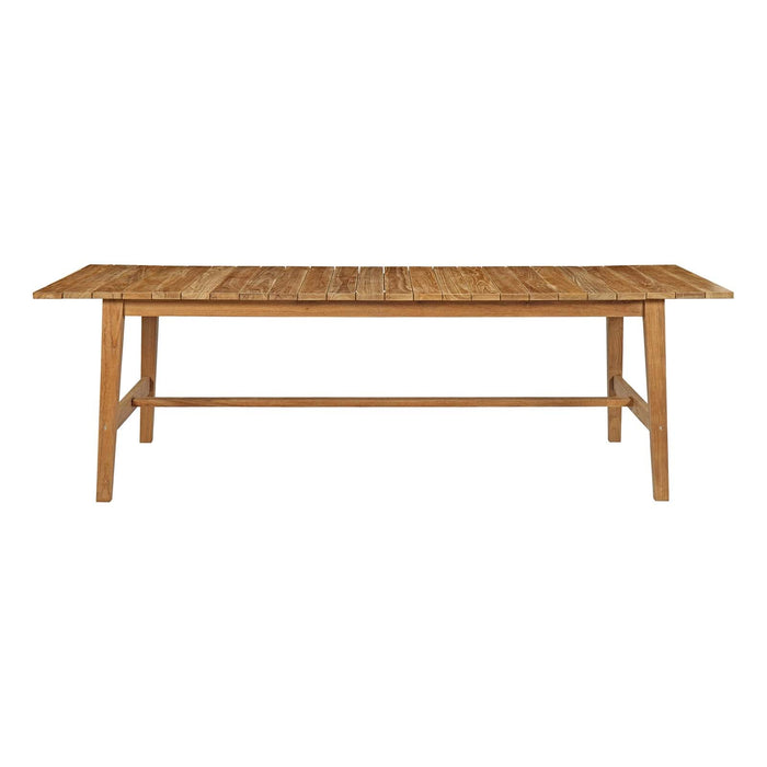 Dorset Outdoor Patio Teak Dining Table - detail close-up
