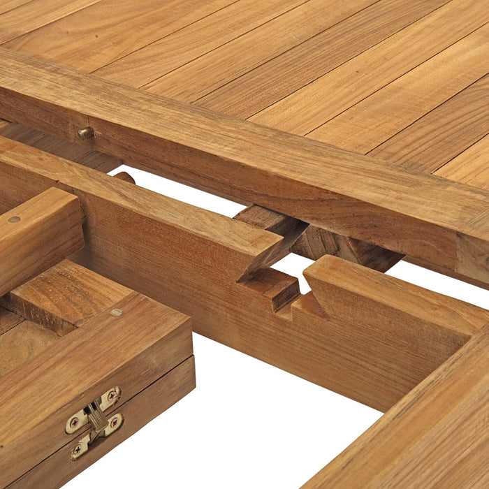 Marina Extendable Outdoor Patio Teak Dining Table - view 11