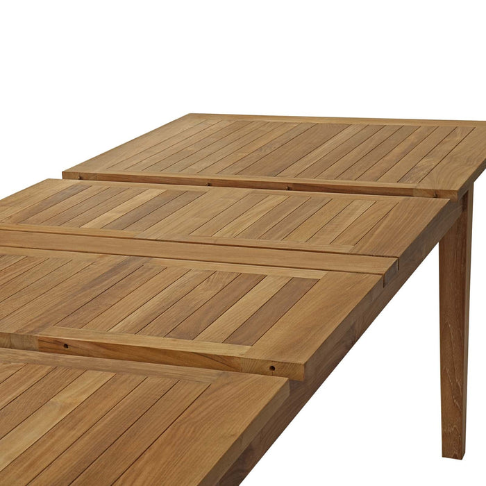 Marina Extendable Outdoor Patio Teak Dining Table - view 17