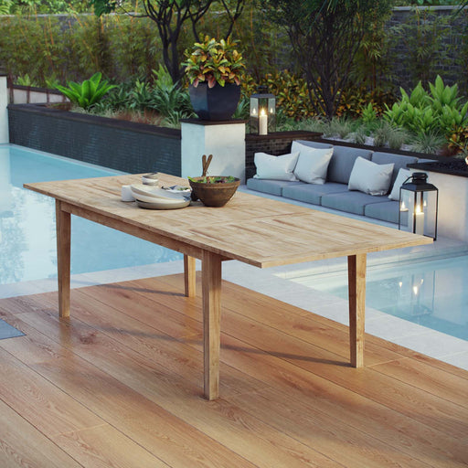Marina Extendable Outdoor Patio Teak Dining Table - Modway \outdoor\dining tables