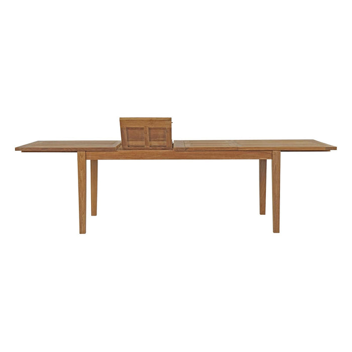 Marina Extendable Outdoor Patio Teak Dining Table - view 8