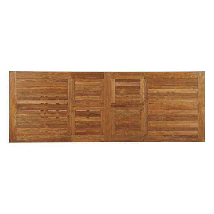 Marina Extendable Outdoor Patio Teak Dining Table - view 7