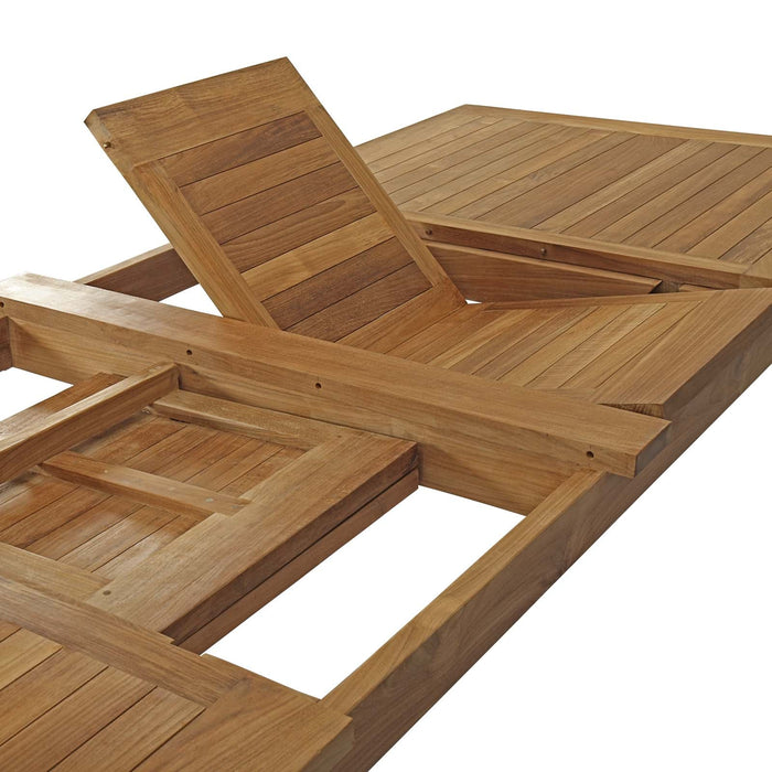 Marina Extendable Outdoor Patio Teak Dining Table - view 10