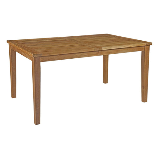 Marina 60" Outdoor Patio Teak Dining Table - alternate angle view